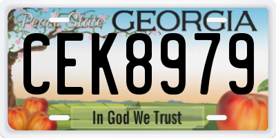 GA license plate CEK8979