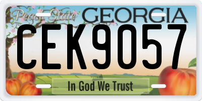 GA license plate CEK9057