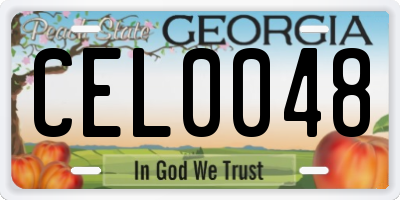 GA license plate CEL0048