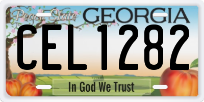GA license plate CEL1282