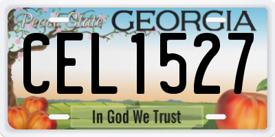 GA license plate CEL1527