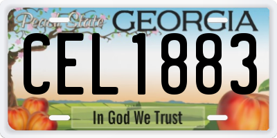 GA license plate CEL1883