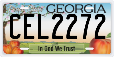GA license plate CEL2272