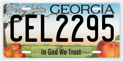 GA license plate CEL2295
