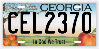 GA license plate CEL2370