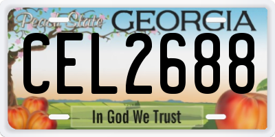 GA license plate CEL2688