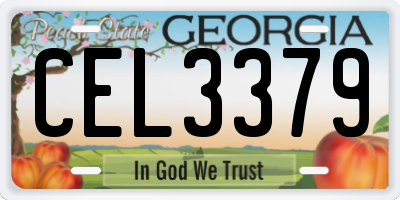GA license plate CEL3379