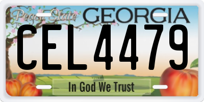 GA license plate CEL4479