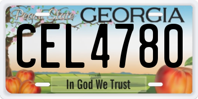 GA license plate CEL4780