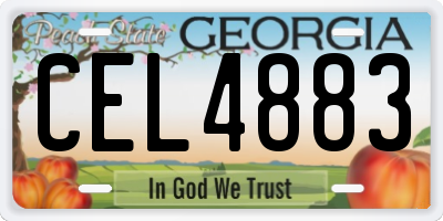 GA license plate CEL4883