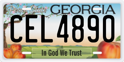 GA license plate CEL4890
