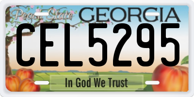 GA license plate CEL5295