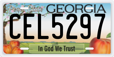GA license plate CEL5297