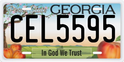 GA license plate CEL5595