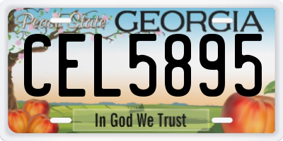 GA license plate CEL5895