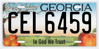 GA license plate CEL6459