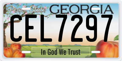 GA license plate CEL7297
