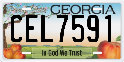 GA license plate CEL7591