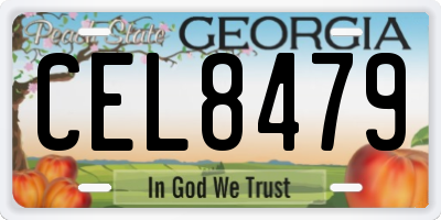 GA license plate CEL8479