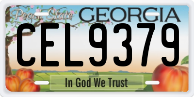 GA license plate CEL9379