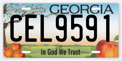 GA license plate CEL9591