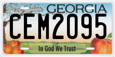 GA license plate CEM2095