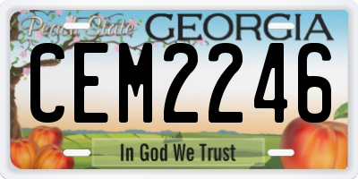 GA license plate CEM2246