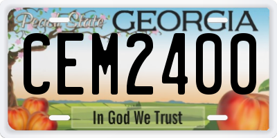 GA license plate CEM2400