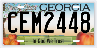 GA license plate CEM2448
