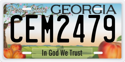 GA license plate CEM2479