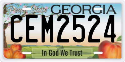 GA license plate CEM2524