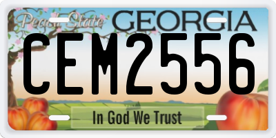 GA license plate CEM2556