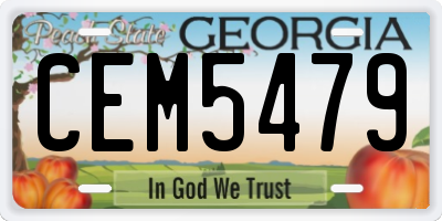 GA license plate CEM5479
