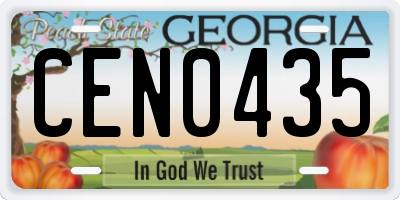 GA license plate CEN0435