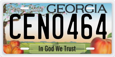 GA license plate CEN0464