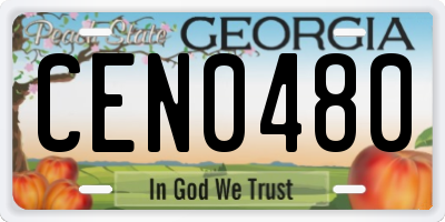 GA license plate CEN0480