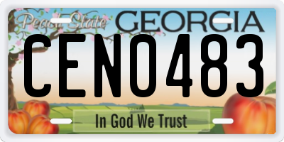 GA license plate CEN0483