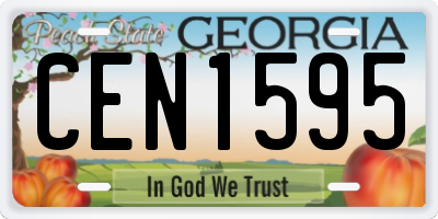 GA license plate CEN1595