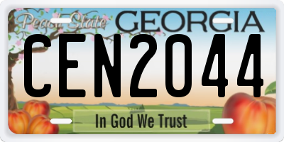 GA license plate CEN2044