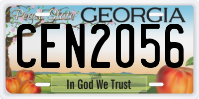 GA license plate CEN2056
