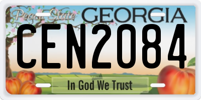 GA license plate CEN2084