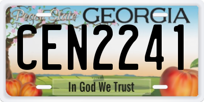 GA license plate CEN2241