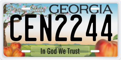 GA license plate CEN2244