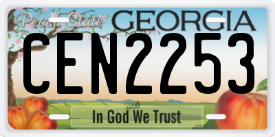 GA license plate CEN2253