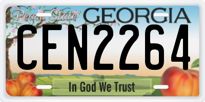 GA license plate CEN2264