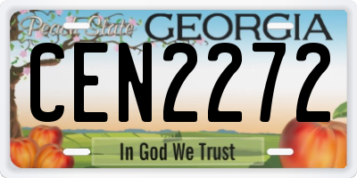 GA license plate CEN2272