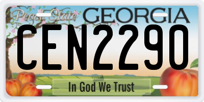 GA license plate CEN2290