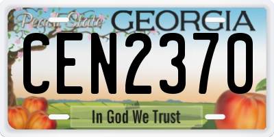GA license plate CEN2370