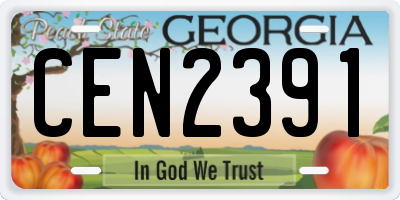 GA license plate CEN2391