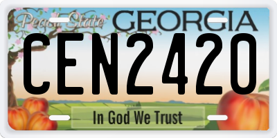 GA license plate CEN2420